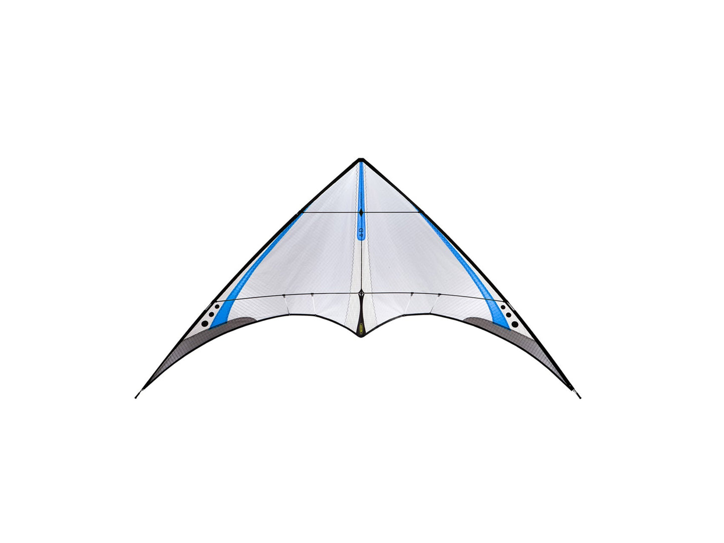Blue 4D Superlight stunt kite on white background