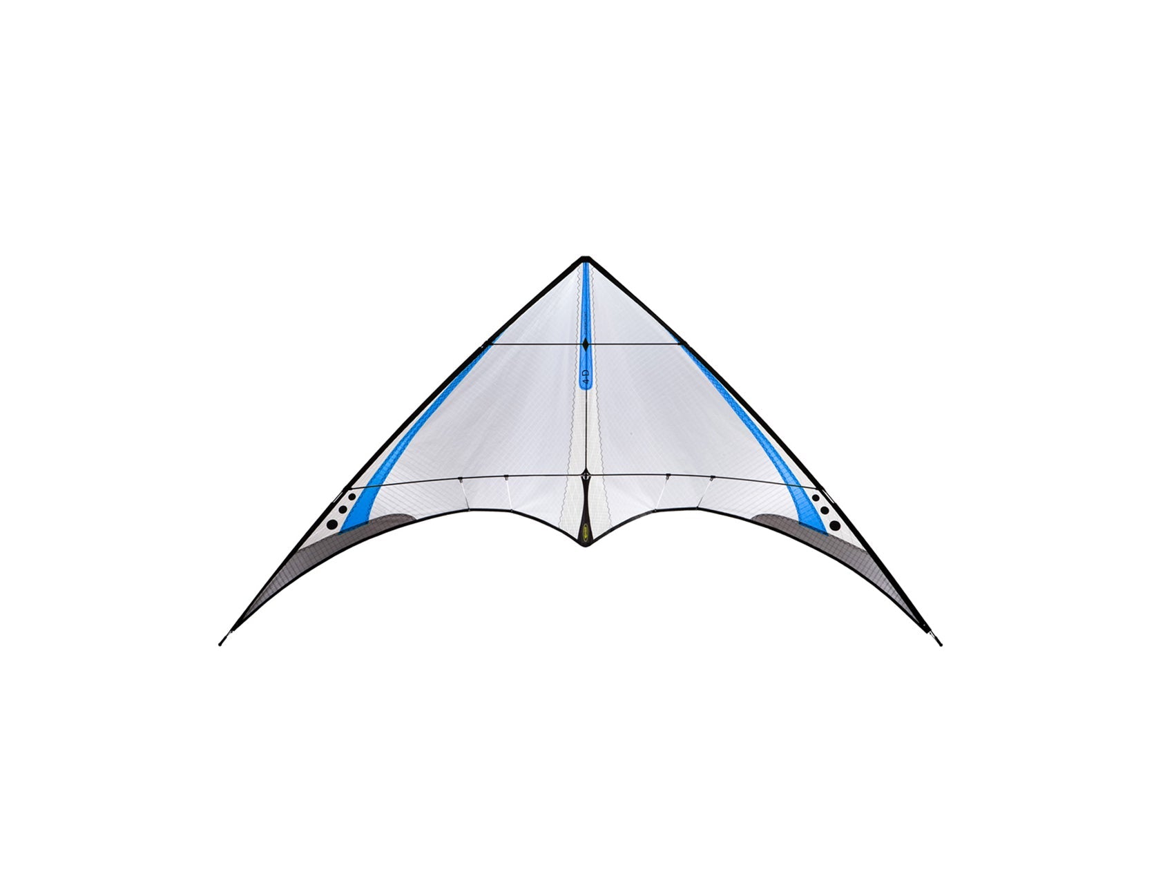Blue 4D Superlight stunt kite on white background