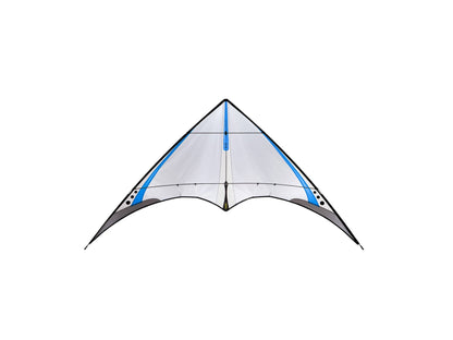 Blue 4D Superlight stunt kite on white background