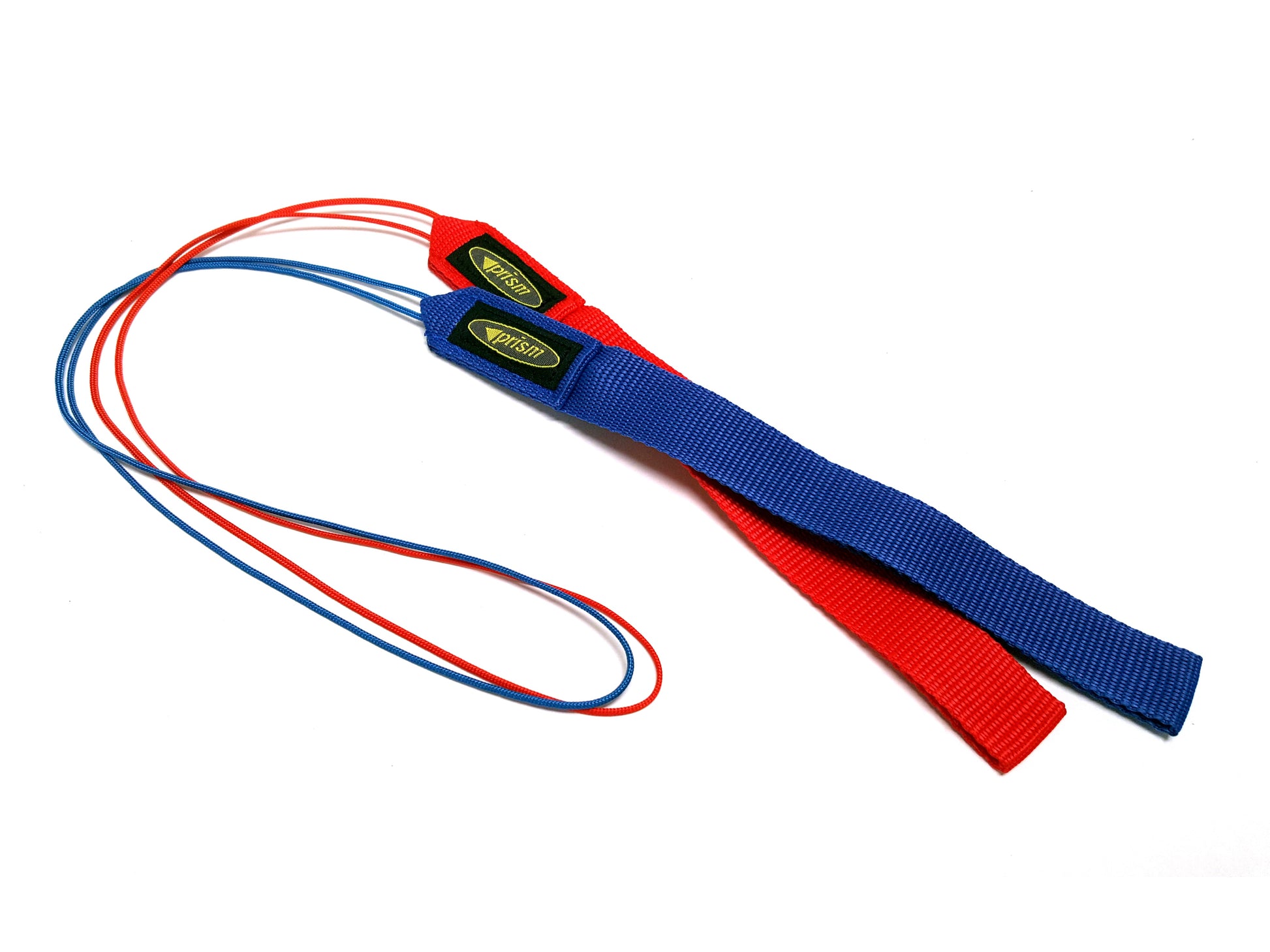 Adjustable dual-line wrist straps on a white background