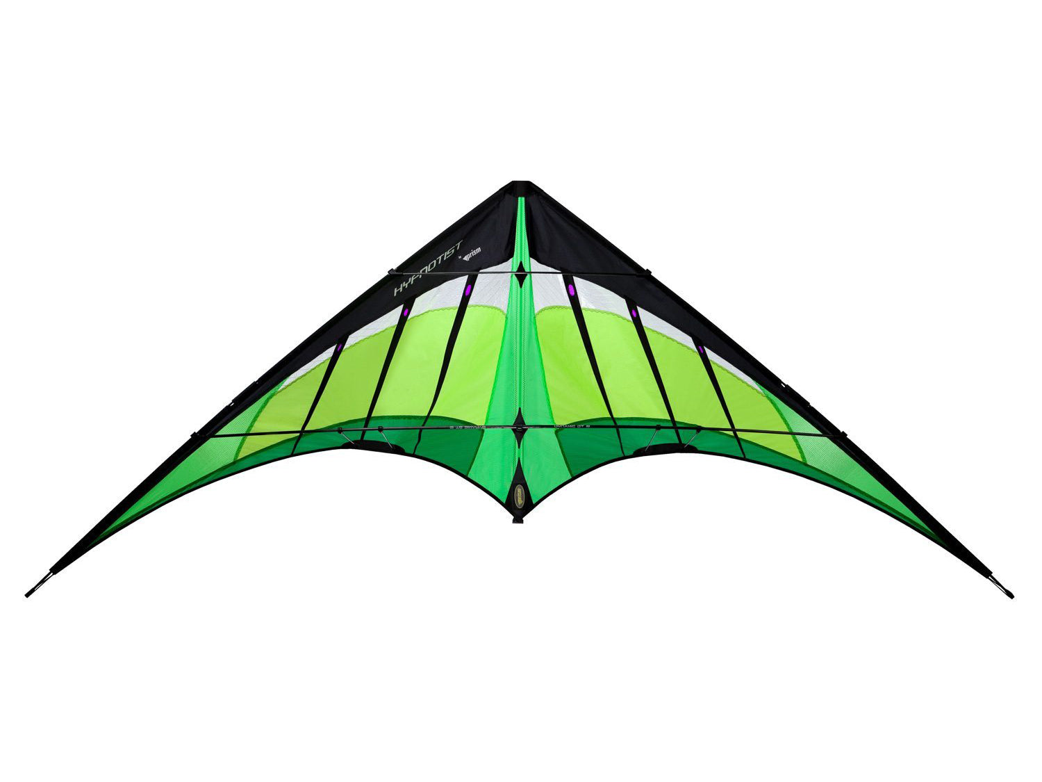 Citrus Hypnotist stunt kite on white background