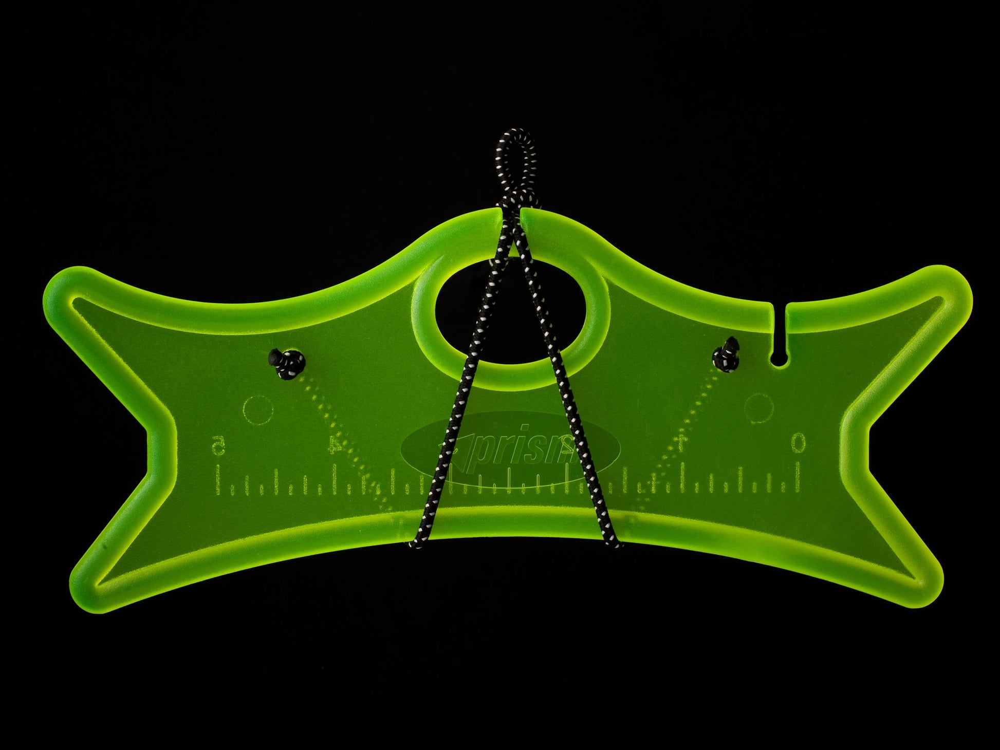 Yellow dual-line winder on black background