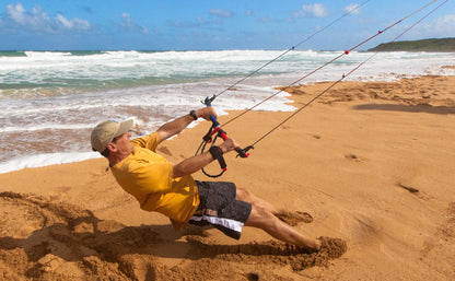 Man flying Tensor power kite on the beach