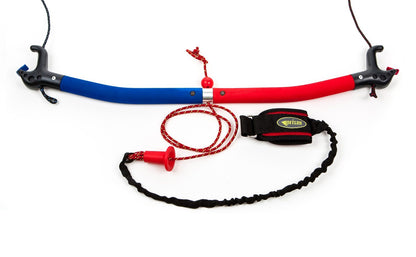 Tensor control bar with kite killer wrist strap